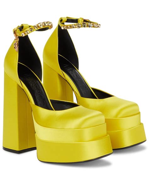 versace satin platform shoes|Versace aevitas platform.